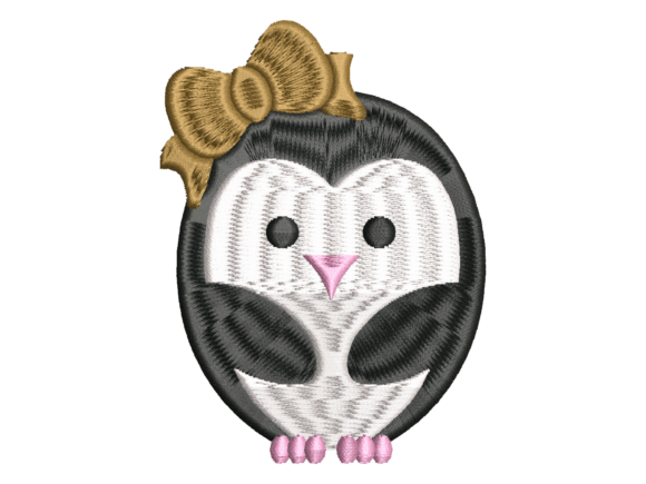 Cute Bow Penguin Embroidery Design Review