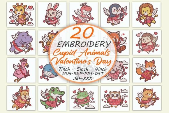 Cute Cupid Animals Valentine Embroidery Bundle Review