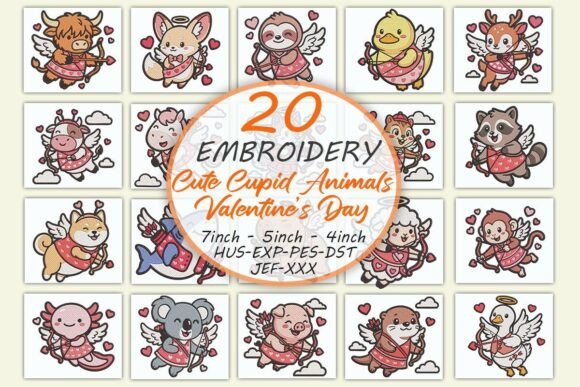Cute Cupid Animals Valentine’s Day Embroidery Bundle Review